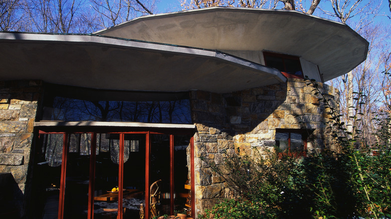A Usonian home designed by Frank Lloyd Wright in Pleasantville, New York
