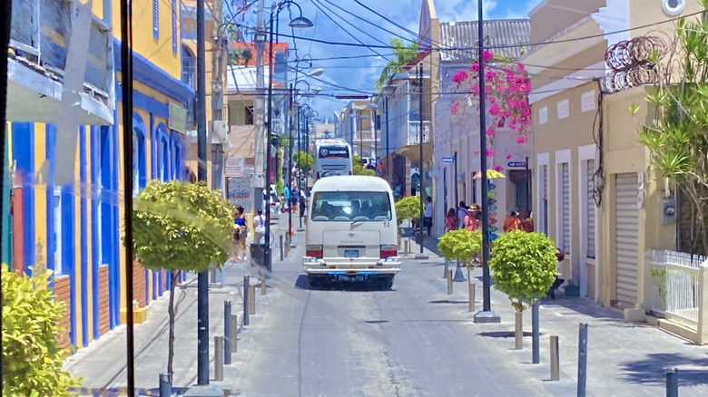Colorful buildings in Puerta Plata, Dominican Republic