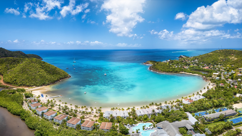 Aerial view of Carlisle Bay near Bridgetown