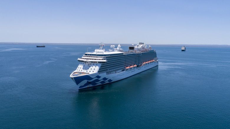 Princess Cruise line sailing through La Paz Mexico