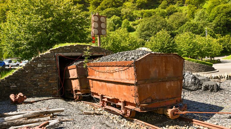 Old coal trams visible in parks in the Blaenau Gwent area