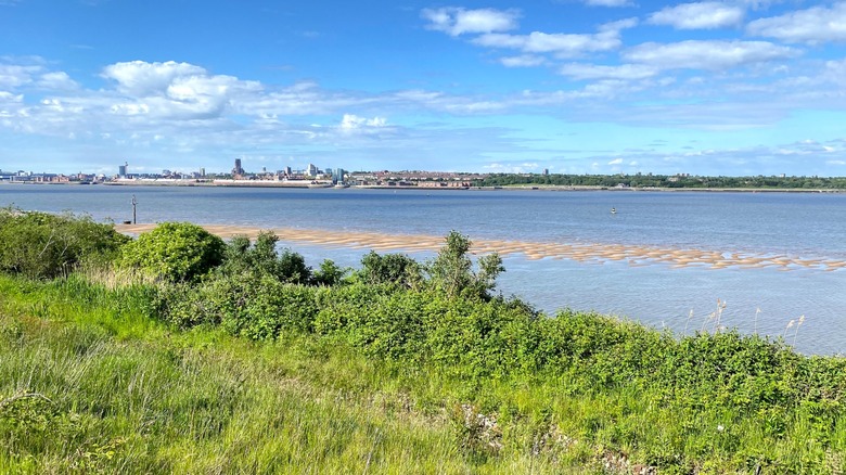 View across the River Mersey from Port Sunlight River Park