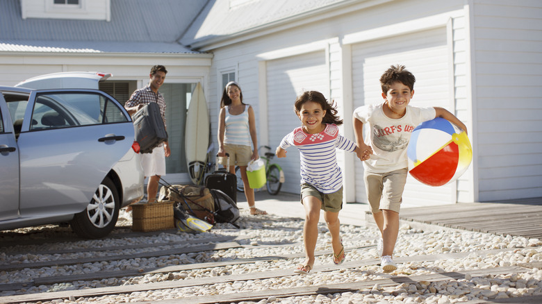 Family at vacation rental 