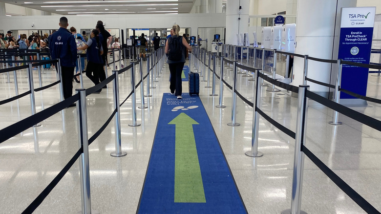 TSA PreCheck line at an airport