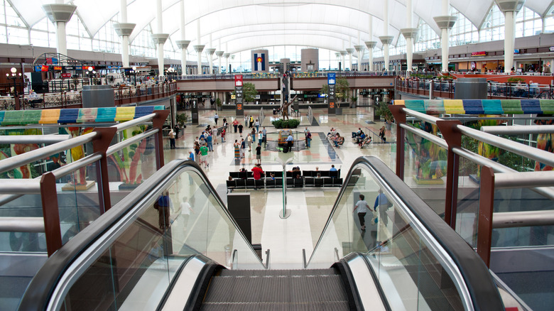 the concourse at Denver International Airport