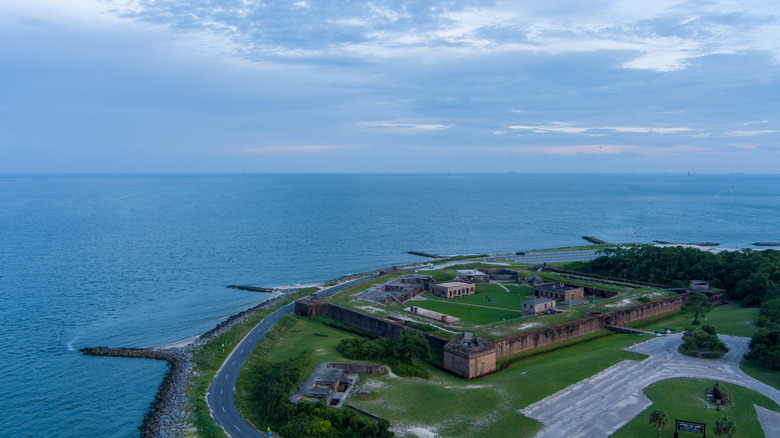View of the bay beyond Fort Gaines, Alabama