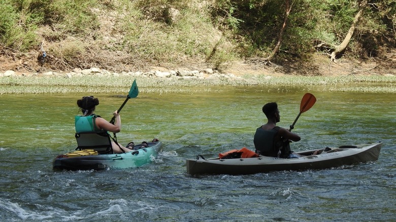 Kayakers on the Cahaba River in Centreville, Alabama