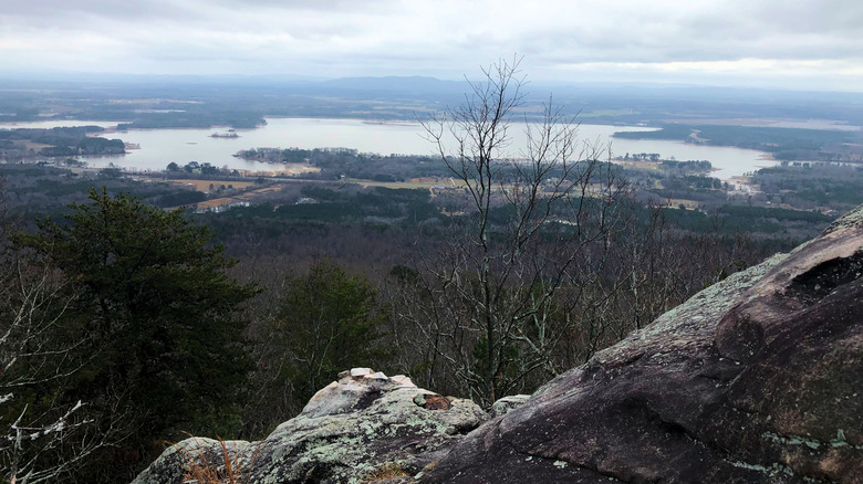 Weiss Lake in Leesburg, Alabama, from Cherokee Rock Village on a cloudy day