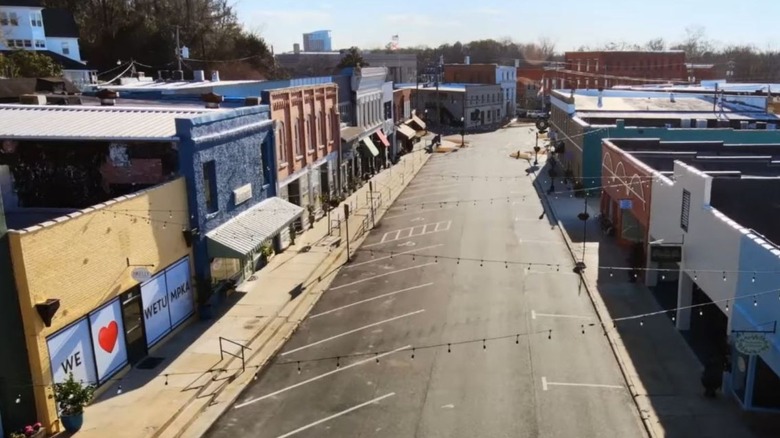 An elevated view of downtown Wetumpka