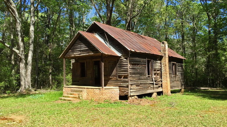 An abandoned school house in Cahawba Alabama