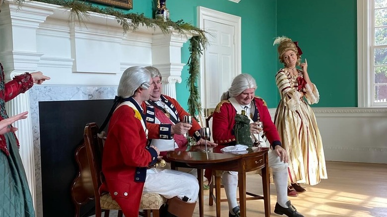 Historical reenactment performed by American Village actors