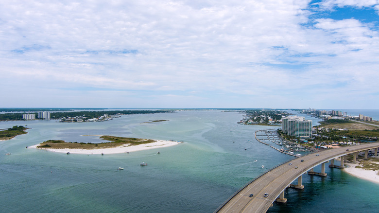 Perdido Bridge facing Ono Island and Perdido Key