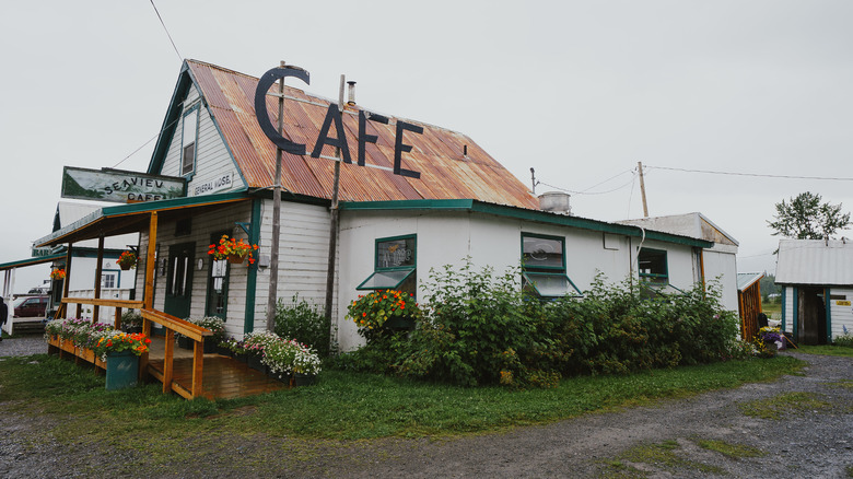 The facade of the Seaview Cafe in Hope, Alaska