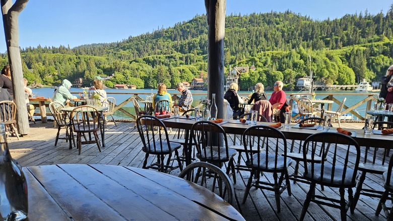 Mountain view from The Saltry Restaurant, Halibut Cove, Alaska