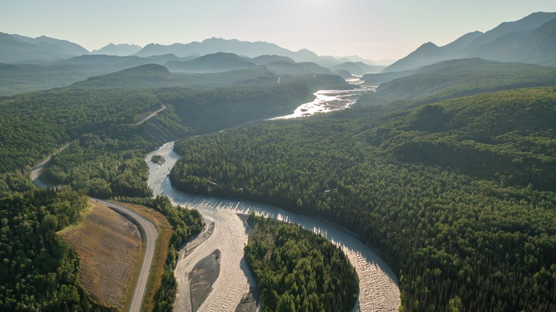 View of the Matanuska Valley along the Glenn Highway