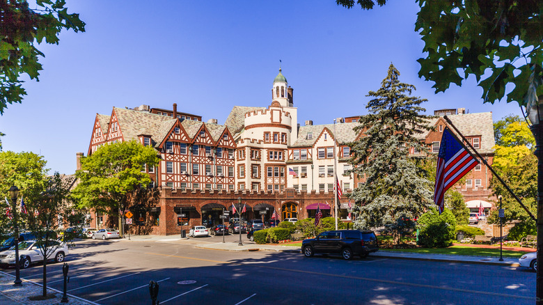 Castle-like shopping center in Scarsdale, NY