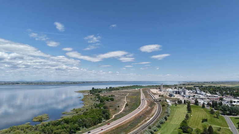 A shot of American Falls, Idaho