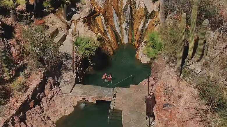 An aerial shot from the Castle Hot Springs in Arizona