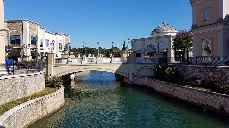 A manmade river at Bridge Street Town Centre.