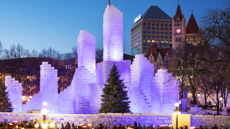 A sculpture of an ice palace in St Paul