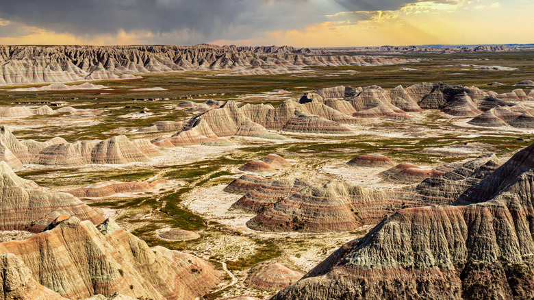 Scenic View of Badlands National Park, South Dakota