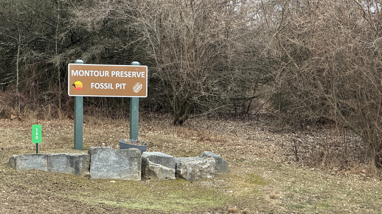 Montour Preserve Fossil Pit Sign