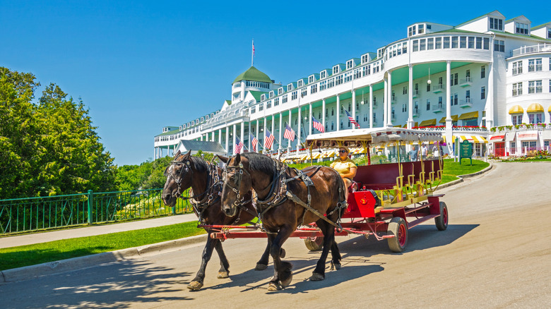 Horse carriage outside the Grand Hotel