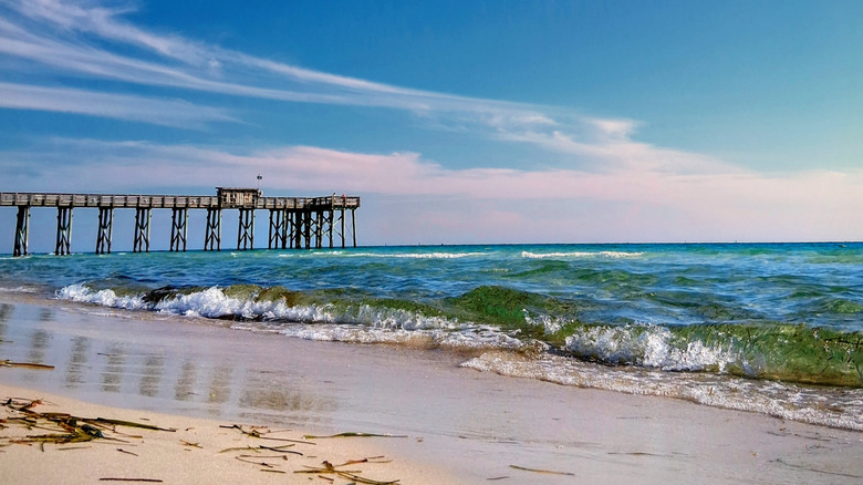 Pier over the water at St. Andrew's State Park in Florida