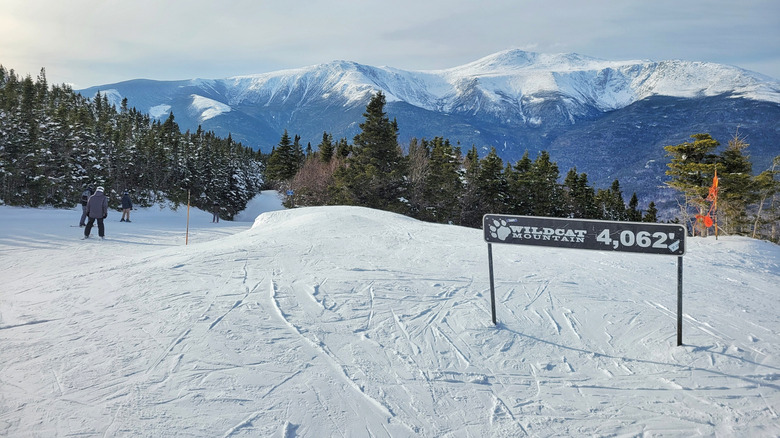 Elevation sign on Wildcat Mountain, New Hampshire