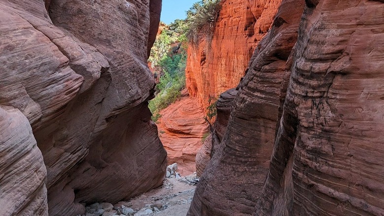 Steep canyon walls in the Parunuweap Canyon area near Zion National Park, Utah.