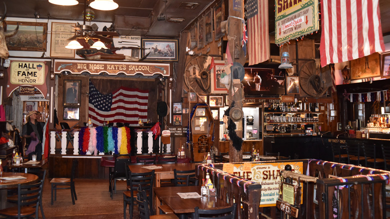 Dining room inside Big Nose Kate's Saloon