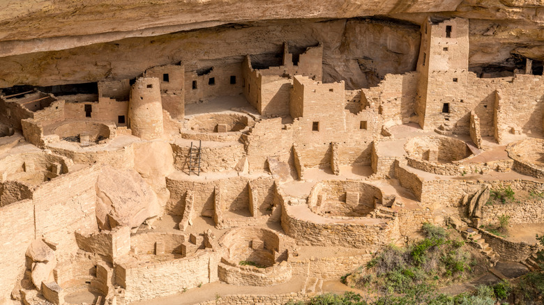 The cliff dwelling of an Ancient Puebloan culture in Mesa Verde National Park, Colorado
