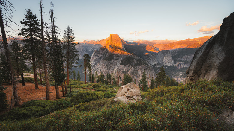 Sunset on Half Dome in Yosemite National Park