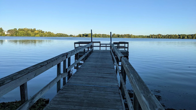 A small pier at Monson Lake State Park, Minnesota