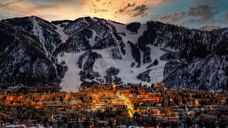 Aspen, Colorado at night