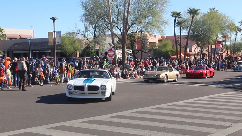 Vintage cars at the Fountain Hills Thanksgiving Day Parade in Arizona