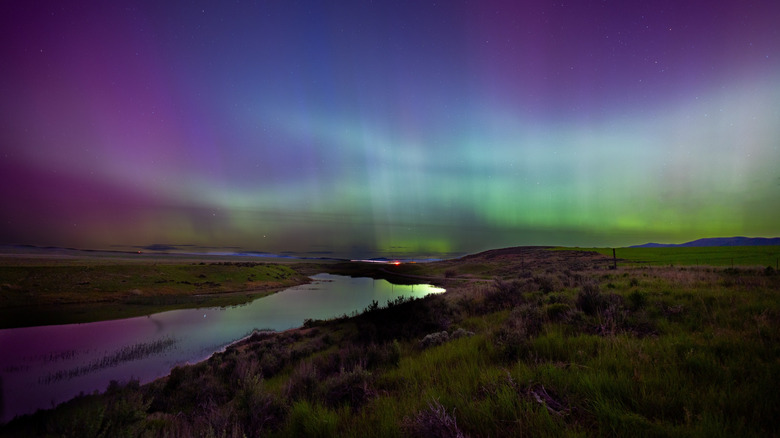 Northern lights over Idaho
