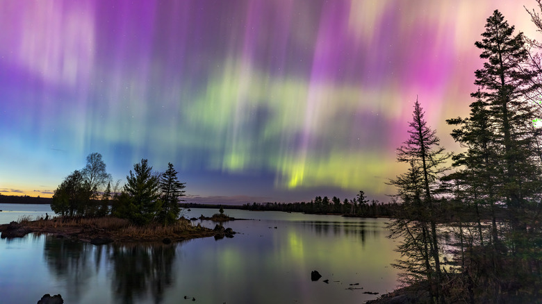 Aurora borealis over Michigan
