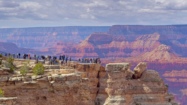 Tourists at the Grand Canyon