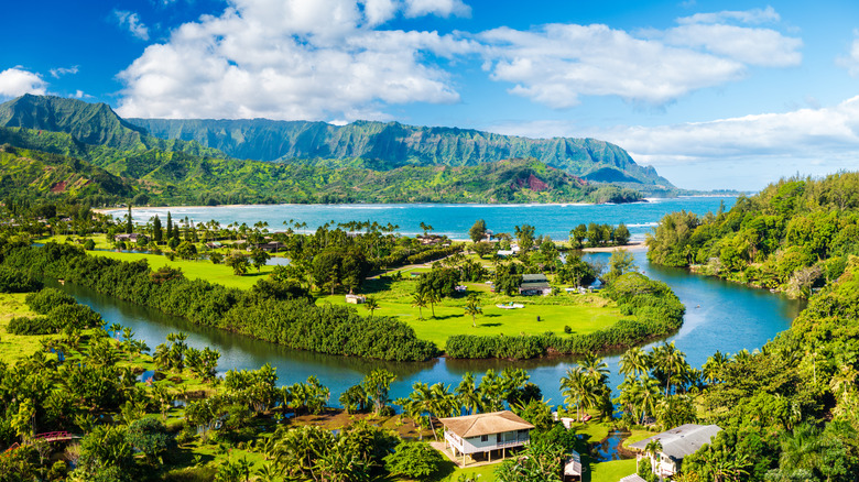 A view of  Hanalei Bay in Hawaii