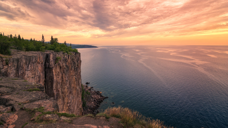 Minnesota's Palisade Head overlooking Lake Superior at sunrise