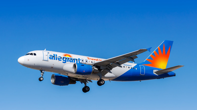 An Allegiant Air plane in flight