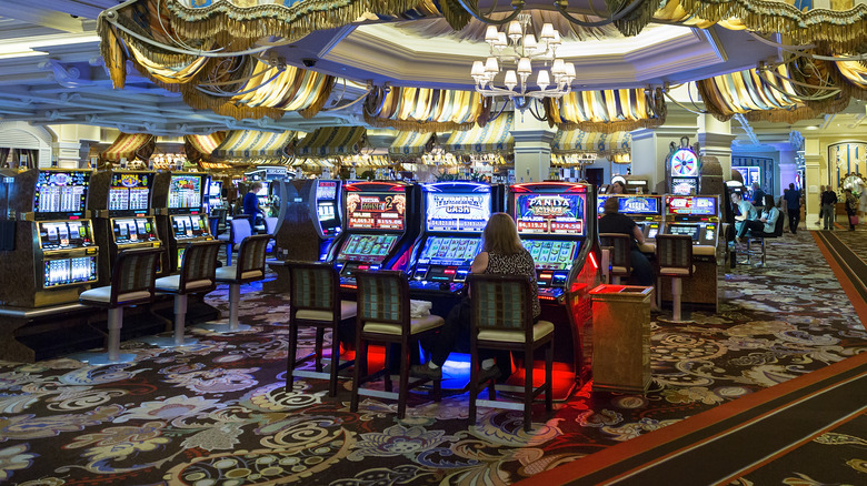 Casino gaming floor with slot machines