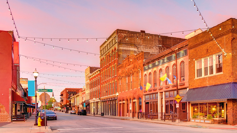 Springfield street at sunset