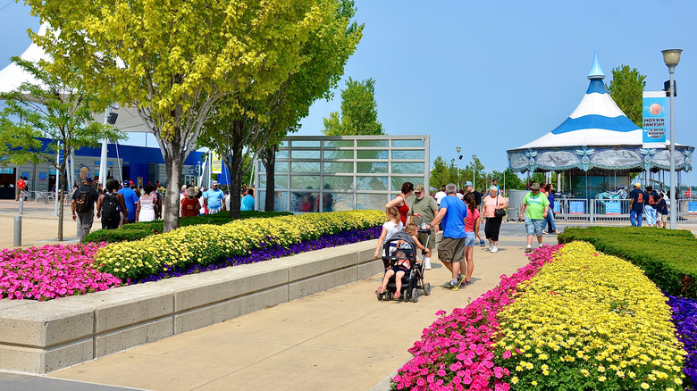 Detroit Riverwalk in Detroit, Michigan
