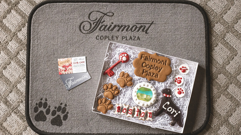Custom dog treats from Fairmont Copley Plaza