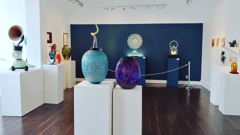 Glass sculptures at the Duncan McClellan Gallery in St. Petersburg, Florida