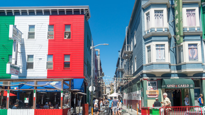 Street view in North Beach,San Francisco