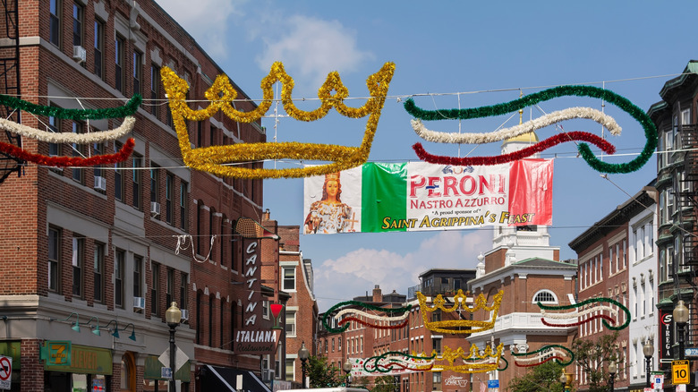 Hanover Street in Boston, Massachusetts