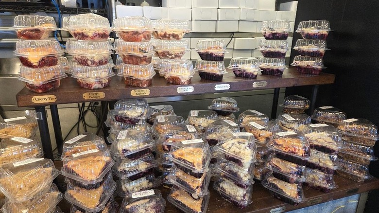 Multiple fruit pie varieties from Ikeda's Country Market and Pie Shop in Auburn, California